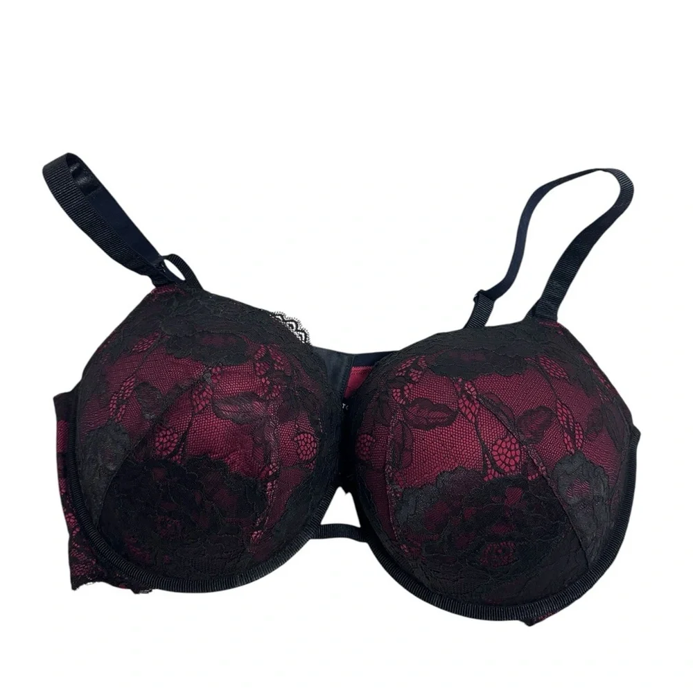Torrid curve red and black bombshell  pushup bra size 44F - Picture 2 of 11